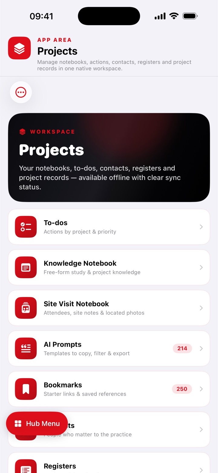 Project records in EDH Pocket